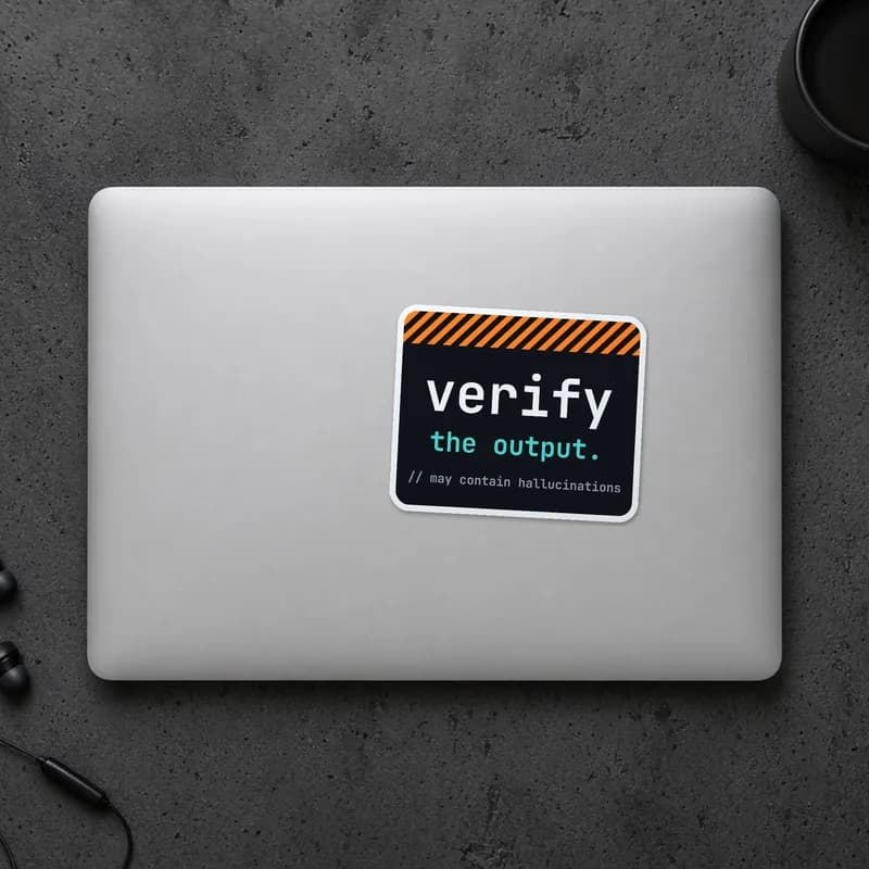 Verify the output sticker on a laptop
